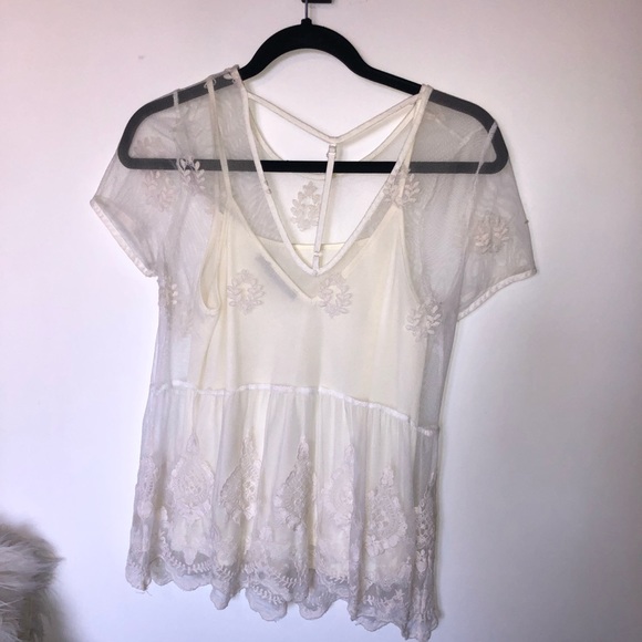 Lulu's sheer top with cami - Picture 2 of 3